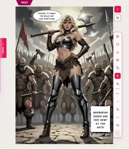 Animated demo of pre-made comic layout functionality