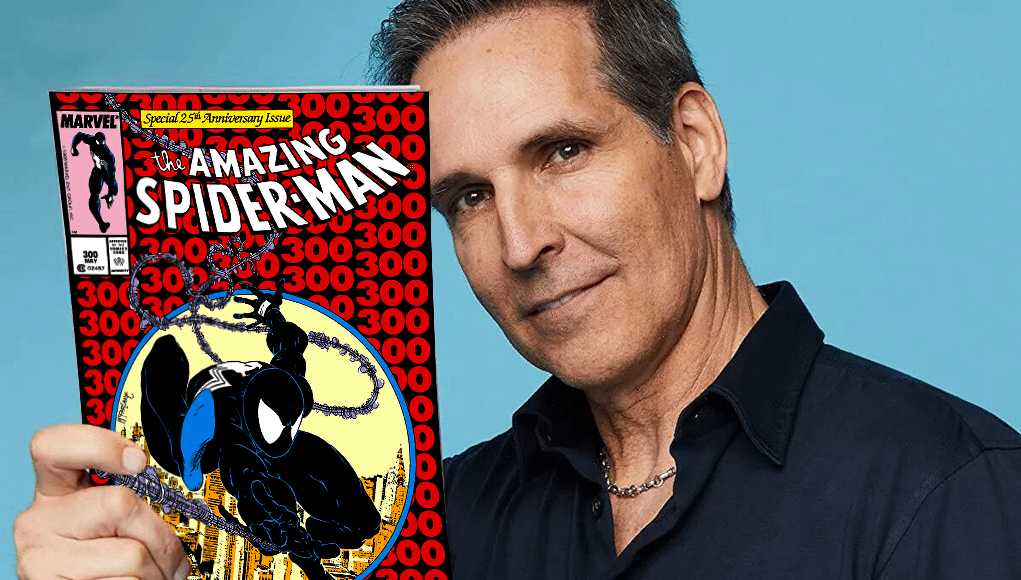 Todd McFarlane holding The Amazing Spider-Man Comic Book